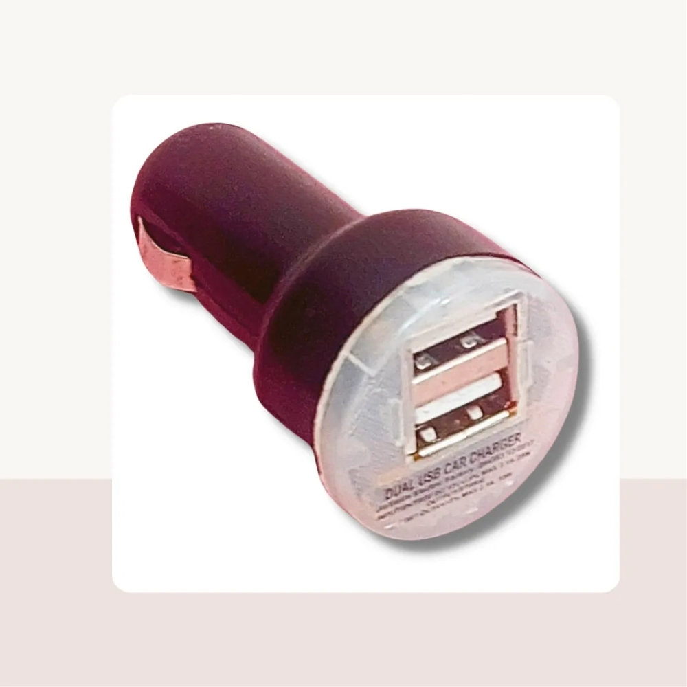 Dual USB Car Charger | USB | Black | Power Supply |Cigarette Lighter | Charger |